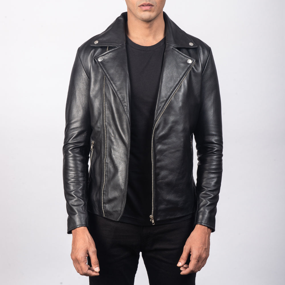 ジャケット・アウター Biker's Leather Shirt Size 36 Men's Noah Black Leather Biker Jacket – The Jacket Maker